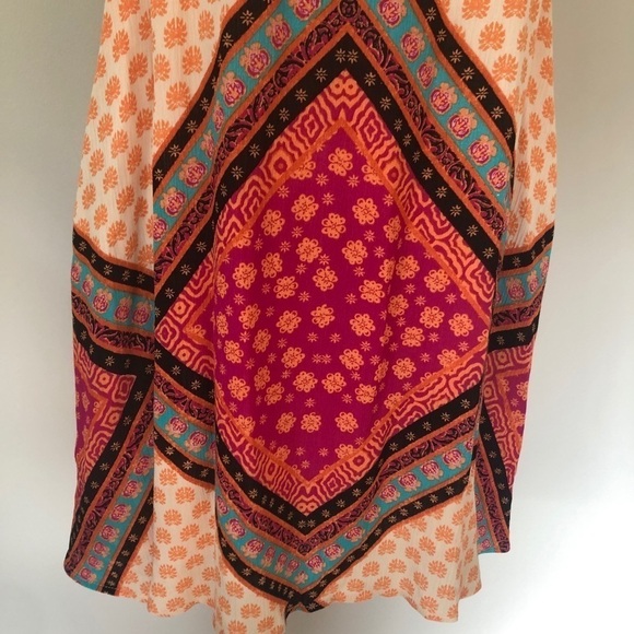 MINKPINK Colorful pattern boho halter swing dress size XS - Picture 3 of 5